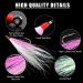 Bucktail Teasers Fishing Hook Kit - 8pcs Teaser Lures with Crystal Flash Skirt, Sharp Hook for Saltwater Fishing Jigs - Ideal for Catfish, Cod, Flounder, Fluke, Trout - Buy Online on GoSupps.com