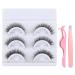 Asheyya 3 Pair Self Adhesive Eyelashes Reusable No Glue Eyelashes Waterproof Wispy Fluffy Pre Glued Lashes