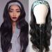 Dan & Dre Curly Wave Headband Wig for Women | Adjustable Fashionable Scarf Wig | High Temperature Fiber Afro Long Black Wig - Buy Online on GoSupps.com