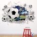 HPUINB Large 3D Football Wall Sticker Football Wall Sticker for Bedroom for boys Football Player Wall Decal for Nursery Sport Soccer Wall Art for Kids Room Playroom Decor Teenagers Bedroom Accessories White