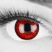 Colored red crazy fun contact lenses 'Red Flower' with strength with free lens container -Top quality for carnival carnival and Halloween 2024-2.50 Dioptrien -2.5 Dioptria 8.6 millimeters 14.00 millimeters 2.0