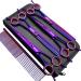 7.0 inches Professional Dog Grooming Scissors Set Straight & thinning & Curved & chunkers & comb 5pcs in 1 Set for left-handed & right handed Right-handed Purple
