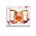 BUTTERFLY POUR FEMME SET WITH 3 ITHEMS 5.1 FL. OZ (1- REFRESHING SHOWER GEL 1.7 FL. OZ. 1-EAU DE PARFUM SPRAY 1.7 FL.OZ. 1- MOISTURIZING BODY LOTION 1.7 FL. OZ.) Floral Fruity fragrance for women.