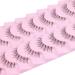 Fanxiton Wispy Short Cat Eye False Eyelashes 10 Pairs Pack - Natural Look Japanese Korean Asian Spiky Lashes - 10mm Clear Band (Natural C17) - Buy Online on GoSupps.com