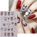 JMEOWIO 10 Sheets Glitter Christmas Nail Art Stickers Decals Self-Adhesive Snowflake Winter Holiday Cute Red Santa Nail Supplies Nail Art Design Decoration Accessories - Buy Online on GoSupps.com