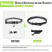 Snocyo Jogging Dog Leash - Reflective Elastic Double Handle & Waist Belt for Medium to Large Dogs - Black & Green - Buy Online on GoSupps.com
