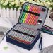 BTSKY Colored Pencil Case- 160 Slots Pencil Holder Pen Bag Large Capacity Pencil Organizer with Handle Strap Handy Colored Pencil Box with Printing Pattern Blue Star Bright Blue - Buy Online on GoSupps.com