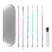 Ear Wax Removal Tool 6-in-1 Ear Pick Earwax Removal Kit Stainless Steel Ear Cleaning Tool with Storage Box and Cleaning Brus (Macron Color) Macron Colors
