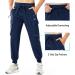 NORTHYARD Men's Lightweight Athletic Joggers - Quick Dry Running Pants with Zip Pockets, Navy Blue - Buy Online on GoSupps.com