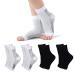 kbudra 4 Pairs Neuropathy Socks for Women and Men  Soothe Socks for Neuropathy Pain  Toeless Compression Ankle Socks  Ankle Brace Plantar Fasciitis Relief Black/White-4pcs Large-X-Large