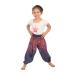 Lofbaz Children Hippy Thai Harem Aladdin Pirate Kids Pants Bohemian Baggy Colorful 8-9 Years Rose Flower Dark Blue