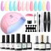 Modelones Gel Nail Polish Kit Starter 6 Colors Pastel Gel Nail Polish Set with 48W LED Nail Dryer U V Lamp/Glossy & Matte Top Coat and Base Coat/ Manicure Tool Nail Art Salon for Beginner DIY at Home Jelly Beans