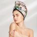 Microfiber Hair Towel Wrap - Soft Super Absorbent Watercolor Floral Design for Long Curly Hair - Quick Dry Coral Velvet Hair Cap for Women - Buy Online on GoSupps.com