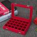 24-Grids Jewelry Storage Box & Nail Art Organizer - Red Display Case with Lid for Small Jewelry & Nail Art Decoration - Buy Online on GoSupps.com