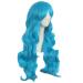 MapofBeauty 28 Cyan Blue Long Curly Wig with Side Part Bangs | Charming Full Hair for Women - International Shipping Available - Buy Online on GoSupps.com