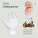 ANSMIO 7 Pairs Premium White Cotton Gloves for Dry Hands, Eczema, Moisturizing - Size M (7 Pairs) - Medium - Pack of 7 - Buy Online on GoSupps.com