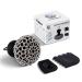 Cast Iron Cleaning Kit with Chainmail Scrubber & Pan Scraper, Upgraded Chainmail Scrubber with Ergonomic Grip, Dishwasher Safe Cast Iron Skillet Cleaner for Cast Iron Pans/Skillet/Dish/Pot by SOUHEILO Medium Black
