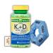 Spring Valley Vitamin K2 (90mcg) + D3 (125mcg) 90 Count Vegetarian Capsule inclued Pills Organizer (Asstd Colors) Me Gustas Sticker