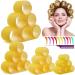 Jumbo Hair Rollers Hair Curlers. 2.5 inch Large Self Grip Hair Curlers for Long Hair, Big Hair Rollers for Long Hair. No heat Curlers Hair Rollers with Clips & Comb.24 Pack Yellow-24