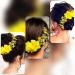 SHREEMEE Women's Hair Pins Clips Hair Buns HairStyles Artificial Flowers Accessories For Weddings Yellow - Buy Online on GoSupps.com