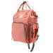 Shanrya Multifunction wrapping bag waterproof mummy backpack polyester large capacity 2 hanging straps for the outdoor area pink orange