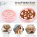 Mediloe Slow Feeder Dog Bowl - Anti-Gulp Bloat Stop Bowl - Pink Slow Feed Bowl - Buy Online on GoSupps.com