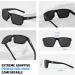 TOREGE Sports Polarized Sunglasses TR66 - Matte Black & Black Lens - Buy Online on GoSupps.com