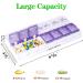 Large Weekly AM PM Pill Organizer for Vitamins & Supplements - Push Button Daily Case - 7 Day 2 Times a Day (Very Peri+Clear) - Buy Online on GoSupps.com