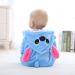 TMEOG Baby Romper Hooded Jumpsuit | Unisex 6-12 Months | Blue Star Design | Autumn Winter Flannel Clothing - Buy Online on GoSupps.com