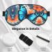 Blue Butterfly Double-Sided Sleep Eye Mask | Soft Adjustable Blindfold Block Light - Comfort for Sleep | Shop Now - Buy Online on GoSupps.com
