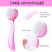 3-Piece Facial Cleansing Brush Set - Soft Bristle Exfoliator Brushes for Face Care and Makeup Removal (Pink, Purple, Blue) - Buy Online on GoSupps.com
