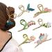 Souarts 6 PCS Hair Clips  Flower Claw Clips for Women Girls  Metal Hair Clips  Powerful Hold Hair Shark Clips Gifts for Women Girls