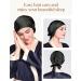 LilySilk Black Silk Sleeping Cap for Women - Stretchy Night Cap for Curly Hair - 100% Real Silk Bonnet Sleep Cap - Buy Online on GoSupps.com
