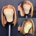 10 inch Brazilian Human Hair Highlight Bob Lace Front Wig - U&A 13x6 Deep Part HD Colored Short Invisible Lace Front Wig for Women - Buy Online on GoSupps.com