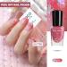 Peel Off Nail Polish - Non Toxic Nail Varnish Eco Friendly & Quick Dry Nail Paint Shimmering Red Pink Glitter Nails Polishes Odor Free No Need Cure Gel Nail Polish for Home Manicure Nails Art B134 - Buy Online on GoSupps.com