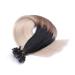 Micro Ring Hair Extensions #1B/Gray Ombre - 60cm 150 Strands 100% Remy Real Hair - Easy Use Professional Quality - Buy Online on GoSupps.com