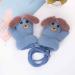 Infant Toddler Winter Mittens | Cute Cartoon Gloves for Baby Girls Boys 0-3 Years | Dual Layers Plush Padded Knitted Design with Anti-Lost String | Dog Blue - Buy Online on GoSupps.com