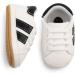 RVROVIC Baby Oxford Loafer Flats Infant Shoes 0-6 Months (White/Black) - Anti-Slip PU Leather Soft Sole Sneakers - Buy Online on GoSupps.com