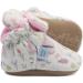 Dotty Fish Cotton Baby Booties with Suede Sole | Warm Fleece Lining | Non-Slip Pram Shoes | Stay On Slippers | 12-18 Months Soft Pink With Butterflies - Buy Online on GoSupps.com