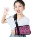 Ledhlth Leopard Kids Arm Sling for Shoulder Elbow Wrist Injury Children Padiatric Toddler Shlouder Brace Support Immobilizer for Broken Arm (Red Leopard print  Kids L)