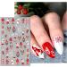JMEOWIO 10 Sheets Christmas Nail Art Stickers Decals Self-Adhesive Snowflake Winter Holiday Cute Nail Supplies Nail Art Design Decoration Accessories - Buy Online on GoSupps.com