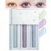 3 Colors Liquid Glitter Eyeshadow Kit Waterproof Metallic Shimmer Sparkling Eyeshadow Blue Green Purple Diamond Eye Shadow Stick Long Lasting Glow Eye Shadow Christmas Eye Makeup Gift for Women-B 02# B