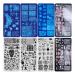 Minkissy Halloween nail stamp kit ghost skull templates image plates nail art stamping kit nail polish stamp plates for manicure 8 pieces (random pattern)