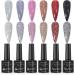 SUPWEE Reflective Glitter Gel Polish Holographic Sparkly Reflect Gel Nail Polish Flash Diamond Disco Gel UV LED Soak Off Gel 6 Colors