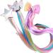 VEGCOO 4 Pieces Kids Hair Extension Rainbow Princess Unicorn Hair Clips Children Highlights Neon Colors Hairpin for Girls Princess Birthday Party Daily - Buy Online on GoSupps.com