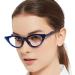 OCCI CHIARI Women's Cateye Reading Glasses | Stylish Readers in Blue | 1.25x Magnification - Buy Online on GoSupps.com
