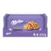 MILKA - Cookies Sensations - Set of 4 Milk Chocolate Chip Cookie Bags and Chocolate Fondant Heart - Family Size Convenient for Snack - Set of Biscuits - Set of 4x208g