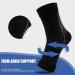 Plantar Fasciitis Support Socks - Ankle Brace Compression for Pain Relief - 4 Pairs Black XXL - Buy Online on GoSupps.com