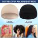 Janmercy 4 Pcs Bamboo Fiber Wig Cap Set - Women's Elastic Breathable Bald Cap for Hairloss - Black & Beige - Buy Online on GoSupps.com