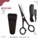 B-FOKUS Professional 4.5 Mustache Scissors - German Stainless Steel Beard & Mustache Grooming Kit for Men with Leather Case and Comb Set - Buy Online on GoSupps.com